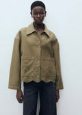 Surchemise Coton Détails Ajourés - Khaki