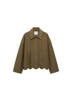 Surchemise Coton Détails Ajourés - Khaki