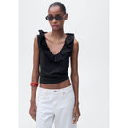 Top Volant - Black
