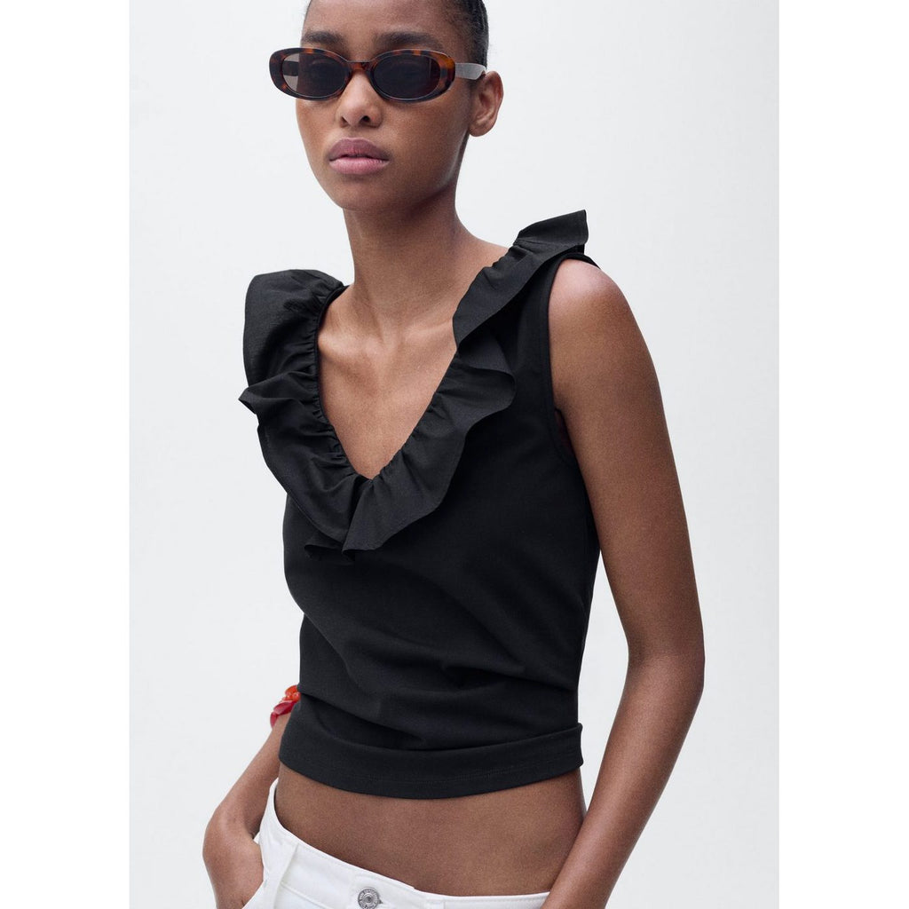 Top Volant - Black