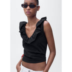 Top Volant - Black