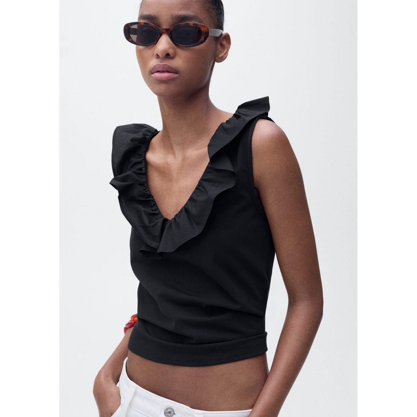 Top Volant - Black