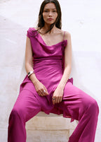 Pantalon Droit Fluide - Purple