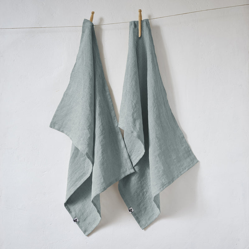 Dish Towel Set - Washed Linen - Soline - Azure