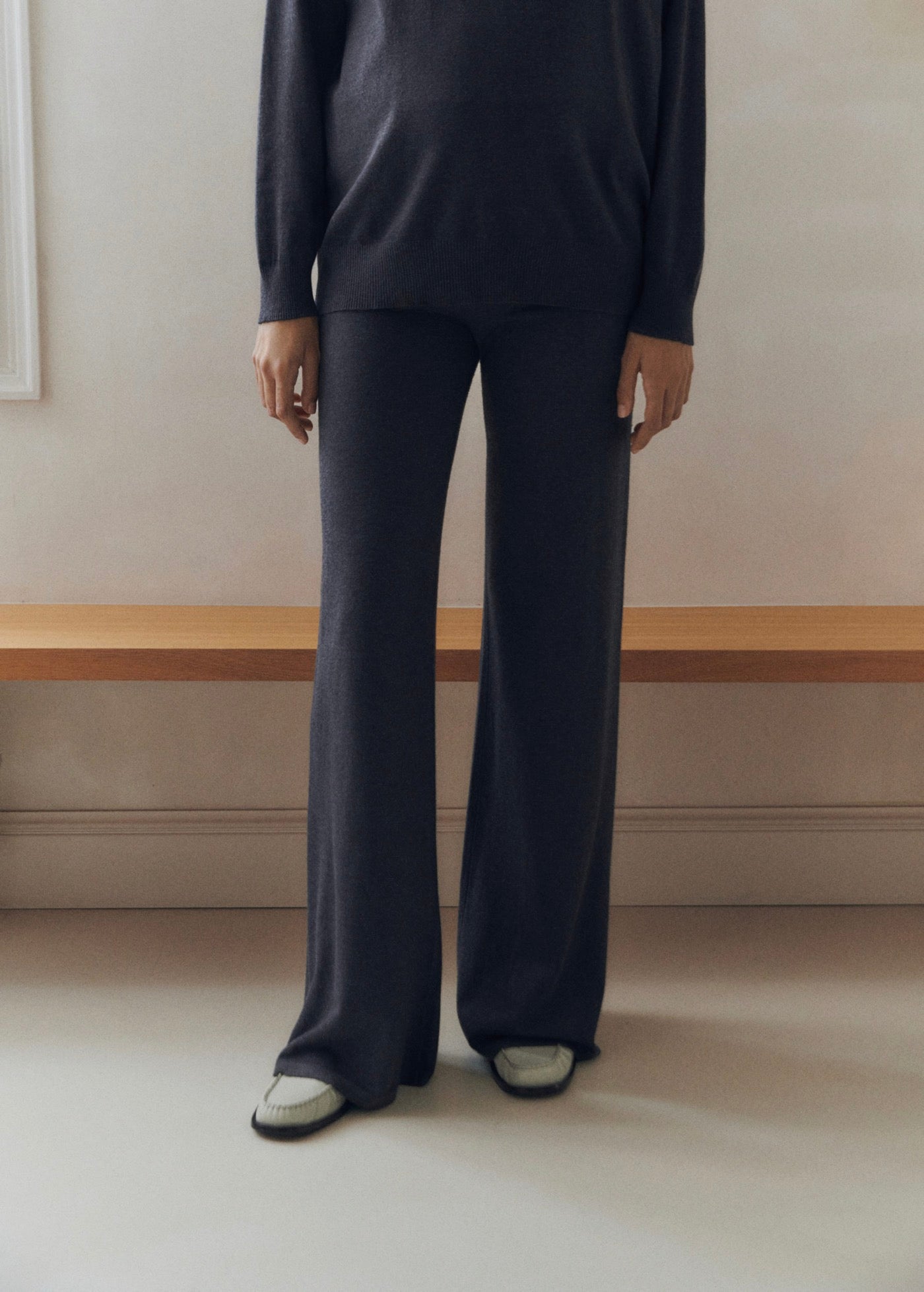 Pantalon De Grossesse Maille Wideleg