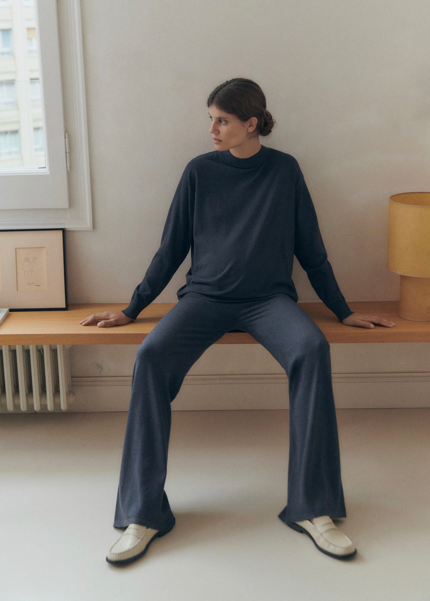 Pantalon De Grossesse Maille Wideleg