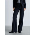 Fine Pinstripe Suit Trousers - Dark Navy