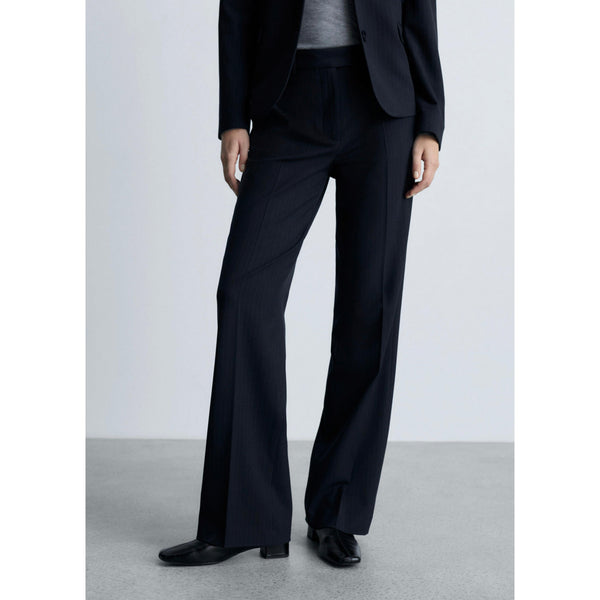 Pantalón De Traje Finas Rayas - Dark Navy