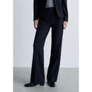Fine Striped Suit Trousers - Dark Navy