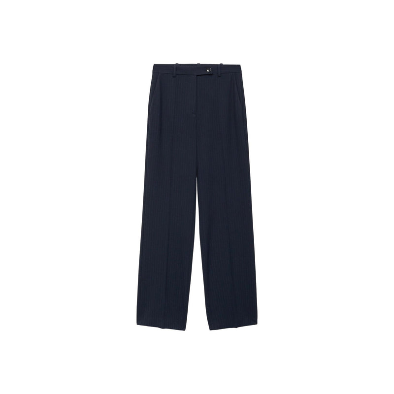 Pantalon De Costume Fines Rayures - Dark Navy