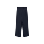 Fine Pinstripe Suit Trousers - Dark Navy