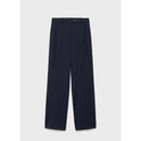 Fine Striped Suit Trousers - Dark Navy