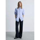Fine Striped Suit Trousers - Dark Navy