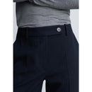 Fine Striped Suit Trousers - Dark Navy