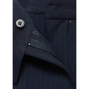 Pantalon De Costume Fines Rayures - Dark Navy