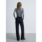 Fine Pinstripe Suit Trousers - Dark Navy