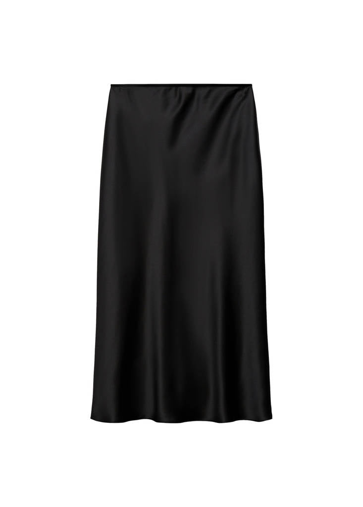 Jupe Midi Satinée