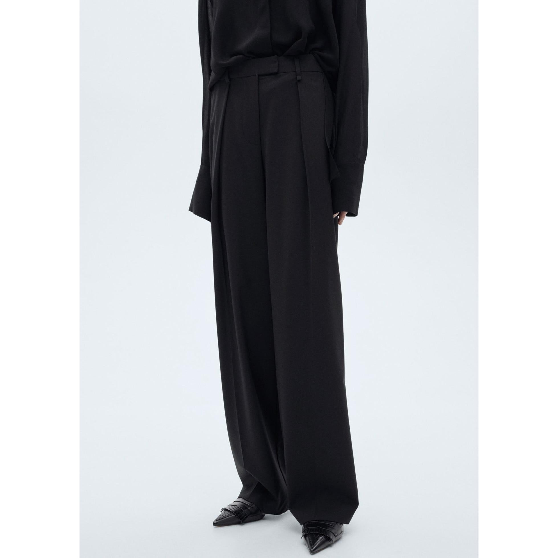 Pantalon Droit Pinces - Charcoal