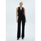 Pantalon Droit Maille - Black