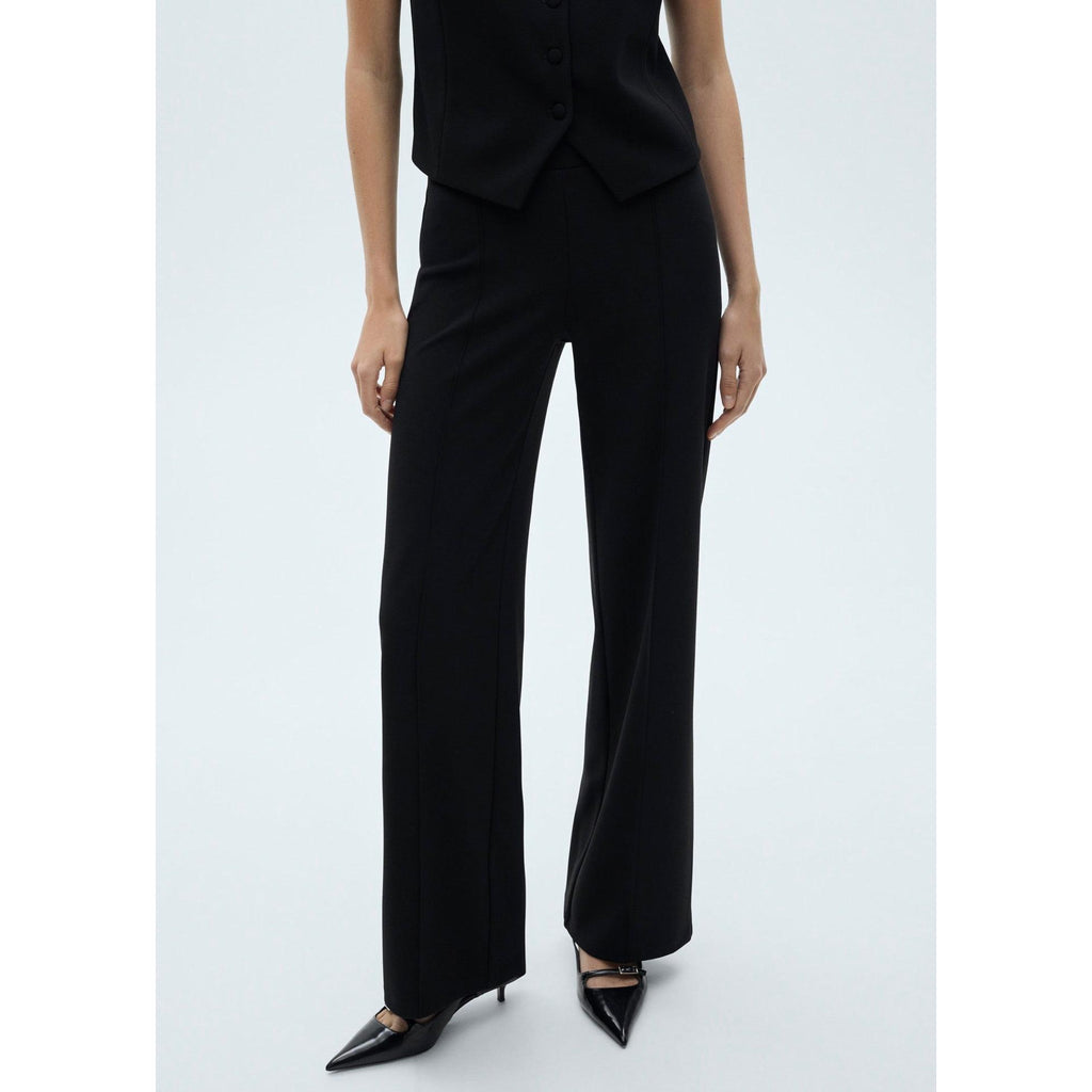 Pantalon Droit Maille - Black