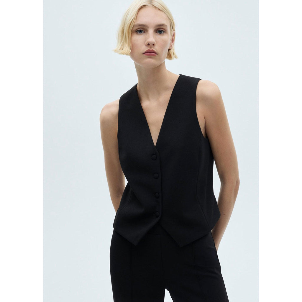 Pantalon Droit Maille - Black
