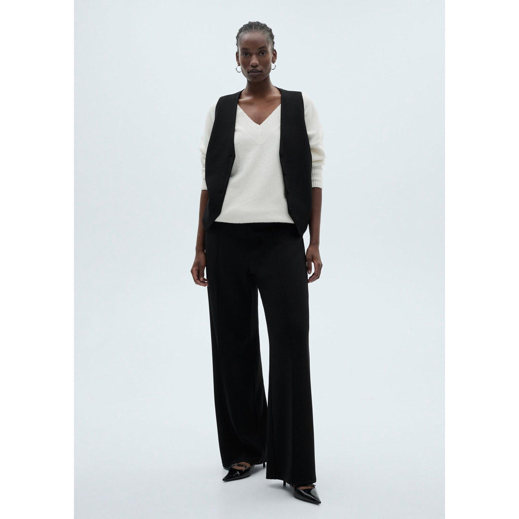 Pantalon Droit Maille - Black