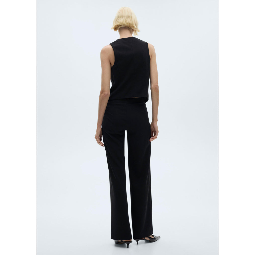 Pantalon Droit Maille - Black