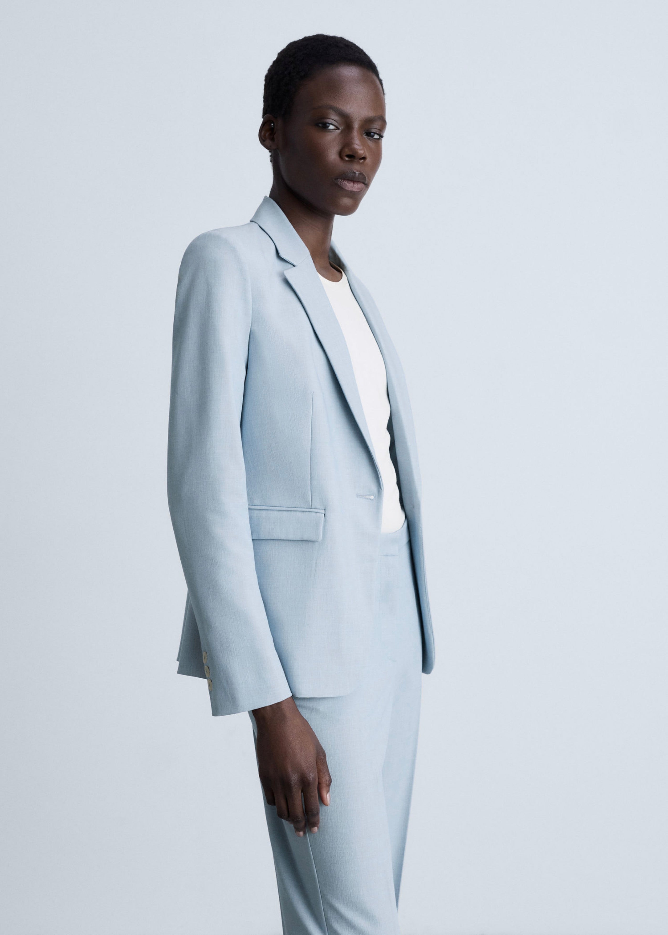 Pantalon Droit Costume - Sky Blue