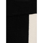 Contrasting Striped Knit Trousers - Black