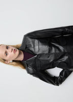 Blazer Cuir Poches