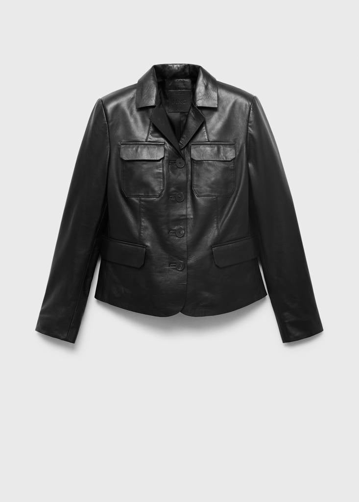 Blazer Cuir Poches