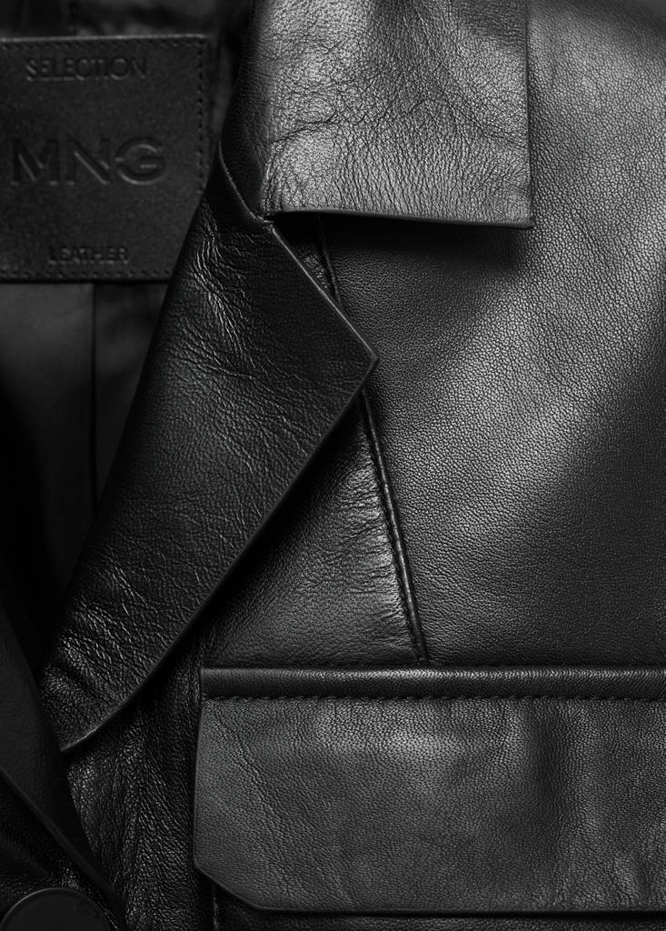 Blazer Cuir Poches
