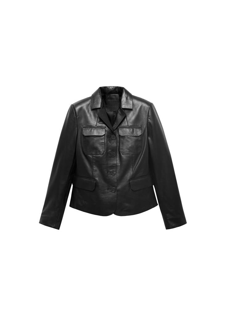 Blazer Cuir Poches