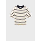 Camiseta de Algodón a Rayas - Ecru
