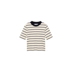Camiseta de Algodón a Rayas - Ecru
