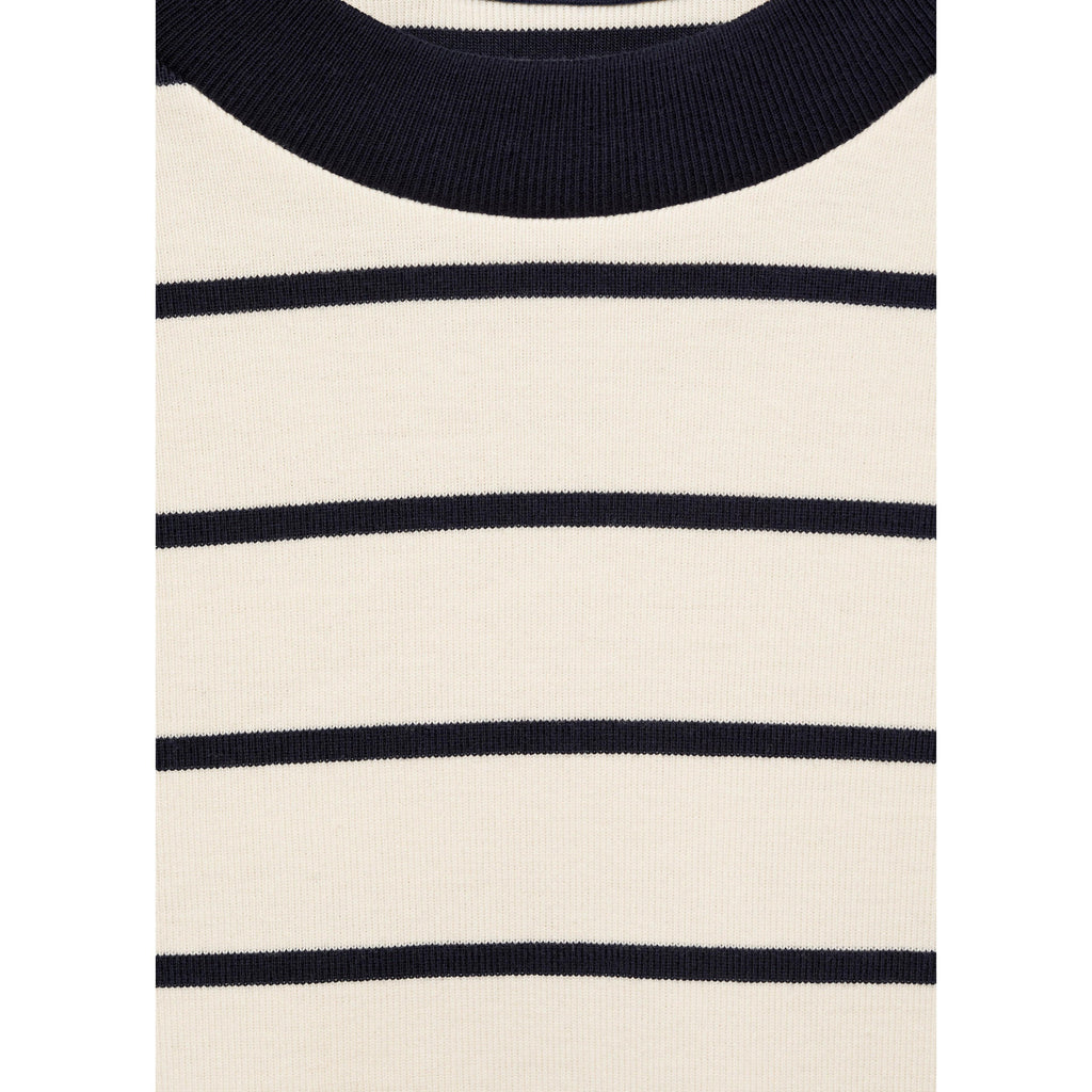 Camiseta de Algodón a Rayas - Ecru
