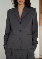 Blazer Costume Droit À Boutons