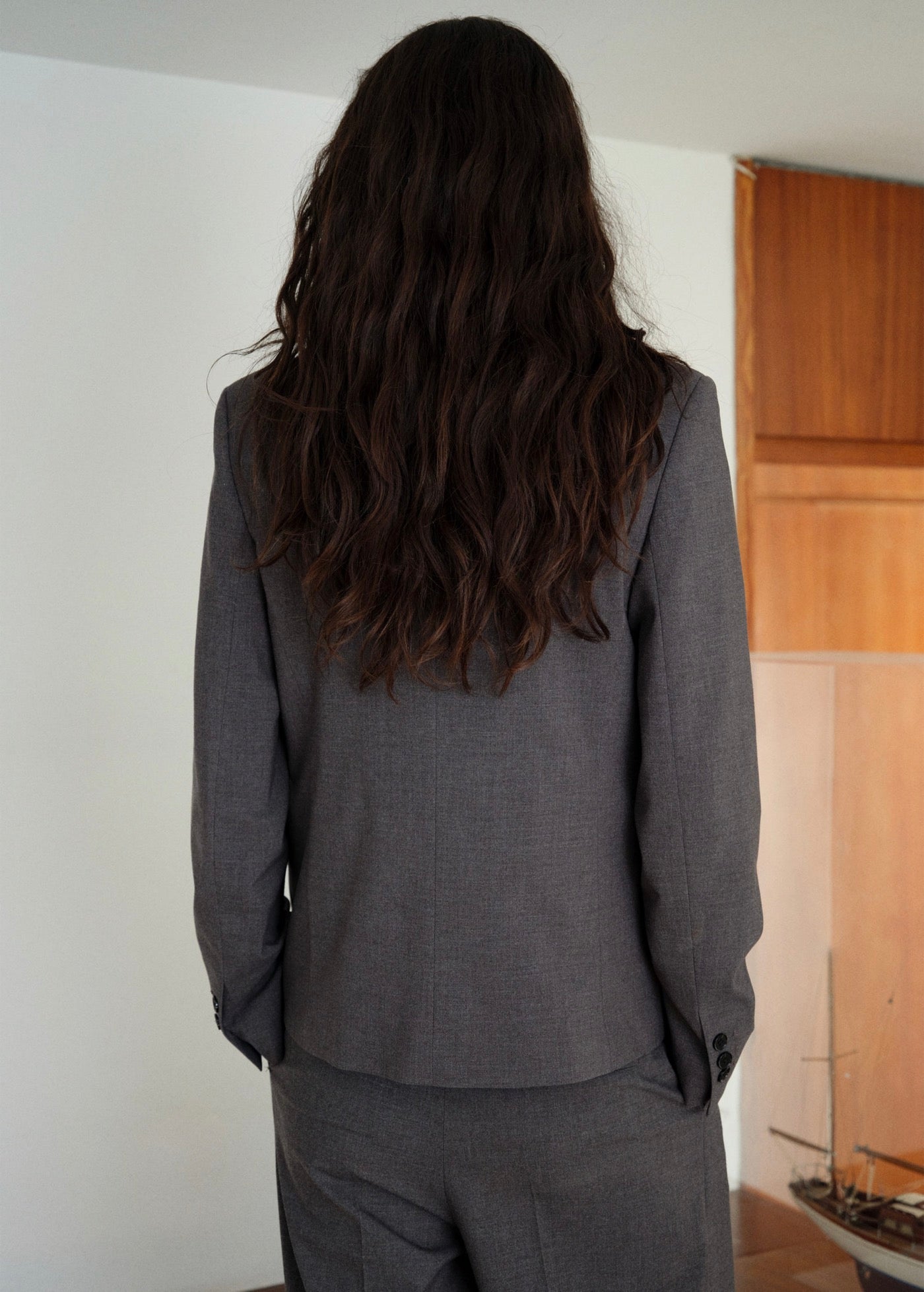 Blazer Costume Droit À Boutons