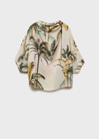 Cape Drapée Imprimé Tropical