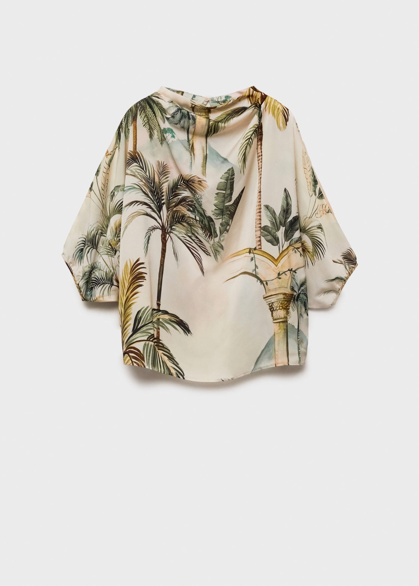 Cape Drapée Imprimé Tropical