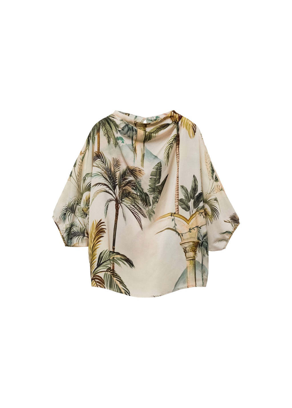 Cape Drapée Imprimé Tropical