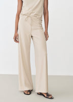 Pantalon Wideleg Taille Élastique - Natural