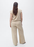 Pantalon Wideleg Taille Élastique - Natural