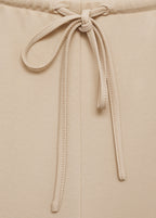 Pantalon Wideleg Taille Élastique - Natural