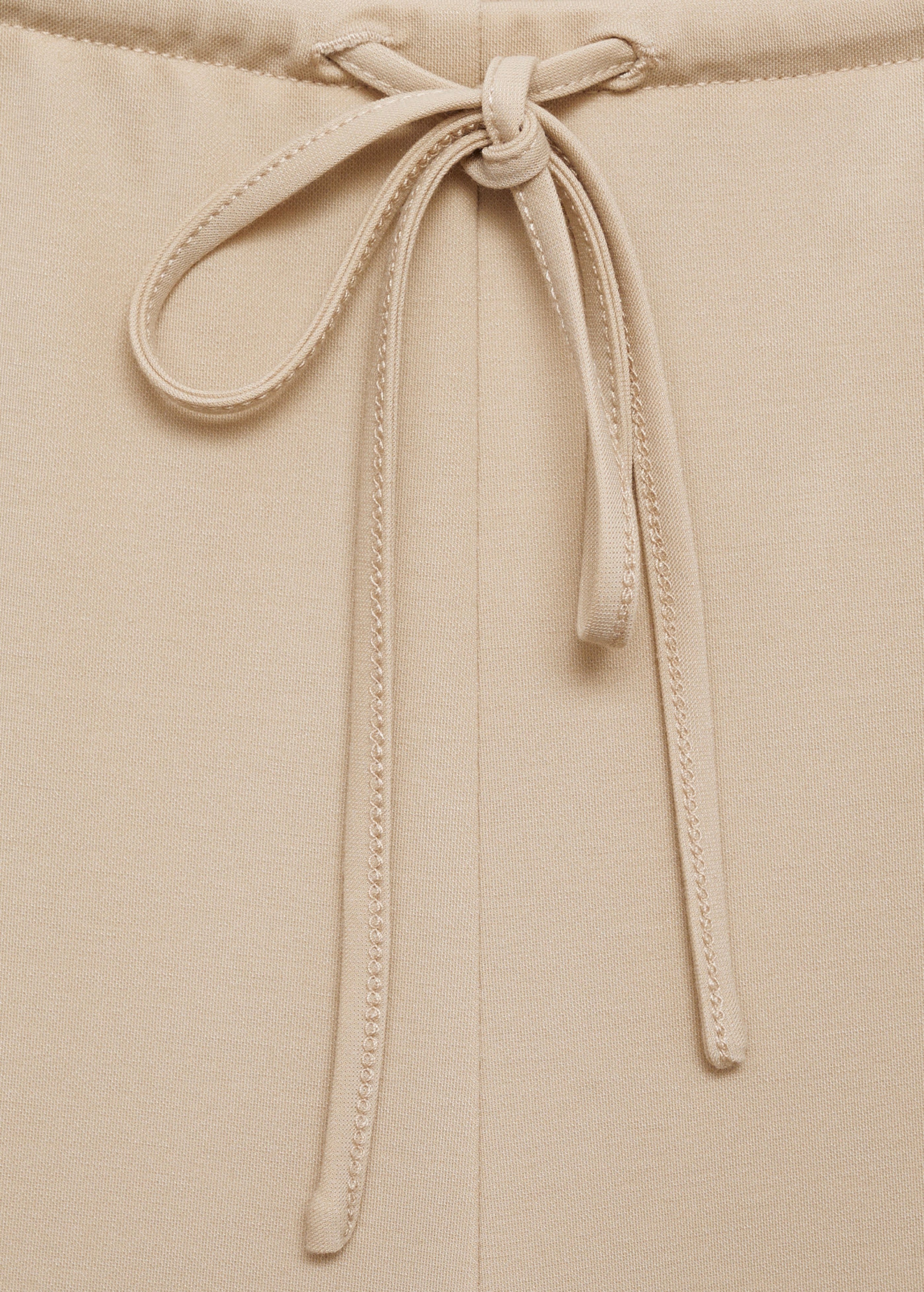 Pantalon Wideleg Taille Élastique - Natural
