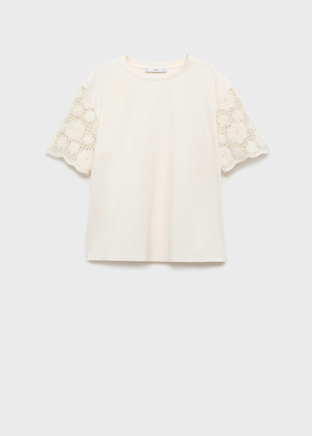 T-Shirt Manches Crochet Prémaman - White