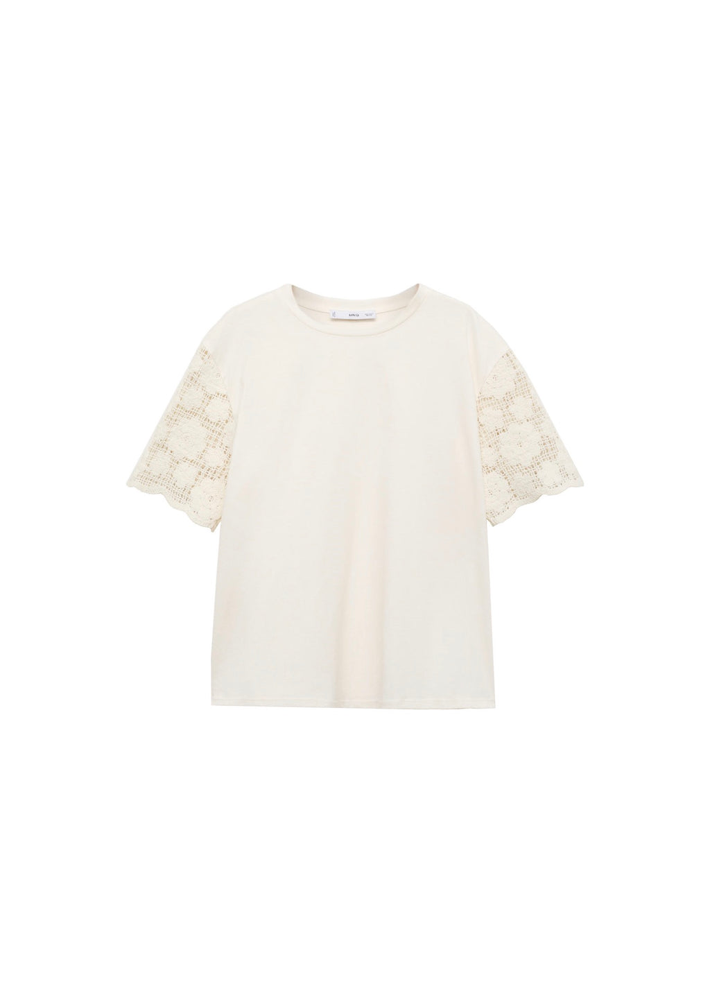 T-Shirt Manches Crochet Prémaman - White