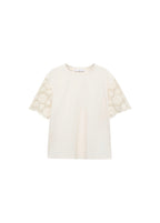 T-Shirt Manches Crochet Prémaman - White