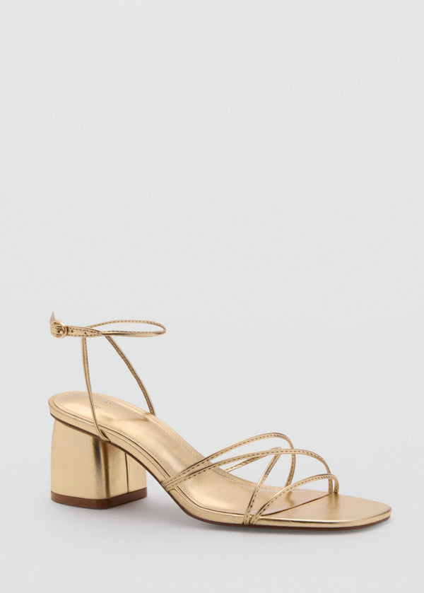 Heeled Sandal With Crossed Straps