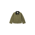 Chaqueta de Algodón con Cuello a Contraste - Khaki